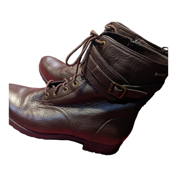 Leather boots lined with faux fur - Picture 5 of 7